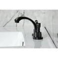 thumbnail image 4 of Kingston Brass KS4940KNL Convergent Two-Handle 3-Hole Deck Mount Widespread Bathroom Faucet with Knurled Handle and Brass Pop-Up in Matte Black, 4 of 8