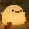 thumbnail image 1 of Luz de noche regulable para guardería, lámpara de silicona suave con forma de pato para niños, adultos, mujeres, niñas y familias, con funciones portátiles y recargables para decoración del hogar, 1 of 8