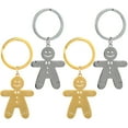 thumbnail image 1 of GOOHOCHY 4 llaveros de hombre de jengibre, colgantes para mochilas, adornos navideños para bolsos, llaveros decorativos, 1 of 8
