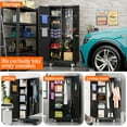 thumbnail image 4 of GangMei Metal Storage Cabinet with Hanging Rod and Pegboards,71" H Top Workbench Mobile Tool Chests Garage Cabinets with 4 Wheels,Tool Cabinets, Assembly Required, 4 of 10