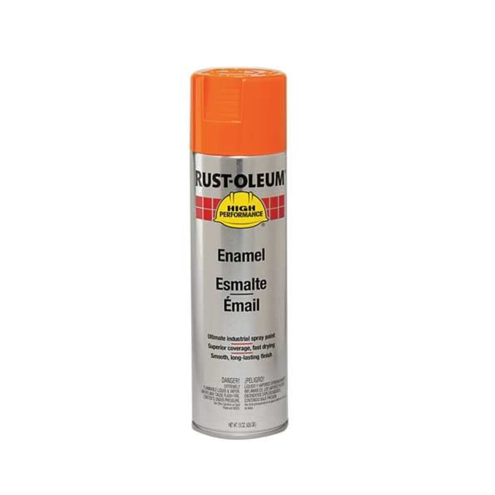 Rust Preventative Spray Paint, Safety Orange, Gloss, Solvent, 15 oz V2155838