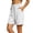 White #001, variant on Cotton Linen Shorts for Women Plus Size Drawstring Elastic Waist Summer Beach Vacation Bermuda Shorts with Pockets, M