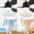 thumbnail image 3 of Ventilador de Techo Moderno de 3 Aspas con Luz LED ajustable 52”, 3 of 9