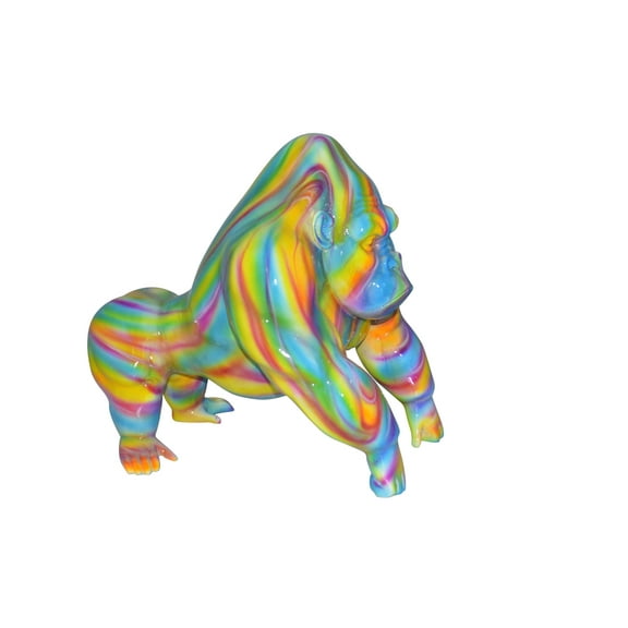 Nifao Modern King Kong Bronze Statue – Home Decor Sculpture, 15"L x 13"W x 17"H