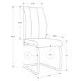 thumbnail image 6 of Dining Chair, Set Of 2, Side, Upholstered, Kitchen, Dining Room, Pu Leather Look, Metal, White, Chrome, Contemporary, Modern, 6 of 6