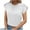White, variant on EDHITNR T Shirts for Women, Workout Tops for Women, Women Solid Round Neck Sleeve Back Keyhole Blouse Temperament Short Sleeve Top
