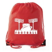 Football Party Bags | Football Drawstring Cinch Backpacks for Team Events, Birthdays, and More!