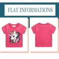 thumbnail image 3 of SILVERCELL Toddler Little Girls Summer Shirts Unicorn Short Sleeve Tee Cotton Top Size 2-7 Years, 3 of 8