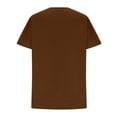 thumbnail image 5 of ALLLIST Tops for Women Trendy Brown Short Sleeve Crew Neck Solid Casual T-Shirts Womens Tees Loose Fit, 5 of 7