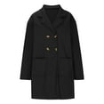 thumbnail image 4 of Niaviben Long Wool Coat Warm Winter Coats for Women Long Pea Coats for Women Woman Coat Long Winter Coats for Women Womens Jackets Dressy Casual Winter Coat for Women Black L, 4 of 5
