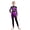 Purple, variant on Doomiva Kids Girls Gradient Long Sleeve Sparkly Rhinestone Full Body Gymnastics Leotard Unitard Jumpsuit One Piece Bodysuit Yellow 10