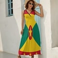 thumbnail image 5 of Flag of Grenada Sleeveless Dress Dresses Women Summer Evening Dresses Ladies Bohemia Long Dresses, 5 of 9