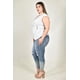 thumbnail image 2 of Blusa cruzada texturizada Roman Fashion /Tallas Extras, 1917 (Azul cielo) azul cielo 36, 2 of 7