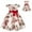 C-Red249, variant on JIAYUE Kids Girls Summer Dresses Floral Short Sleeve Drop Shoulder Crew Neck Mid Length with Bow Belt Ball Gown For Child Charming Vacation Wearing