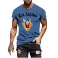 thumbnail image 1 of Tauxra T-Shirts à Manches Courtes pour Hommes, T-Shirt Graphique Respirant à Col Rond pour Tenue Décontractée et Sportive, Chandail Léger avec Design Imprimé, 1 of 5