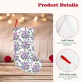 thumbnail image 4 of KLL Violets Flowers for 18" Christmas Stocking Snowman Xmas Stocking Holiday Christmas Decoration Gifts for Family Kids, 4 of 8