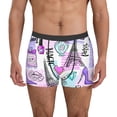 thumbnail image 2 of Goofa Eiffel Tower and Hearts Printed Men's Boxer Briefs Underwear, Moisture-Wicking Underwear, Trunk,Soft and Breathable Cotton Underwear-XX-Large, 2 of 9