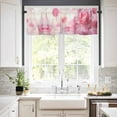 thumbnail image 2 of Hokiten Rod Pocket Curtain Valance, Pink Rose Fantasy Farmhouse Window Valance for Living Room, Bedroom, Kitchen Elegance Floral Romantic Reflection 60"W x 18"L, 2 of 8