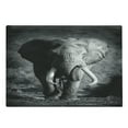 thumbnail image 1 of Animal Cutting Board, Majestic Bull Approaching Photo Exotic Wild Habitat Mammal Art Print Safari, Decorative Tempered Glass Cutting and Serving Board, Large Size, Grey, by Ambesonne, 1 of 1