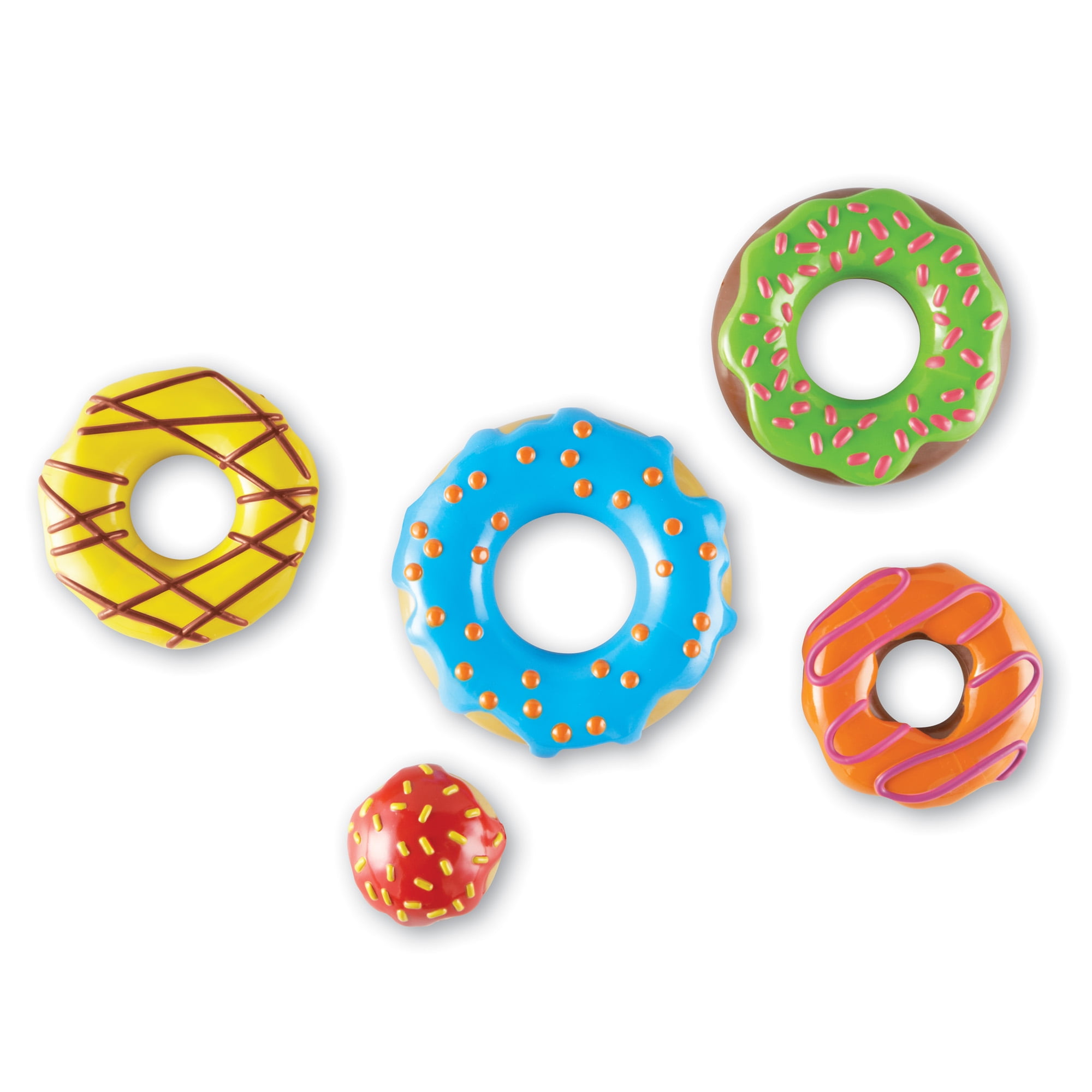 Learning Resources Smart Snacks Stack 'Em Up Doughnuts, Preschool Fine Motor Toys, 6 pieces, Ages 18mos+