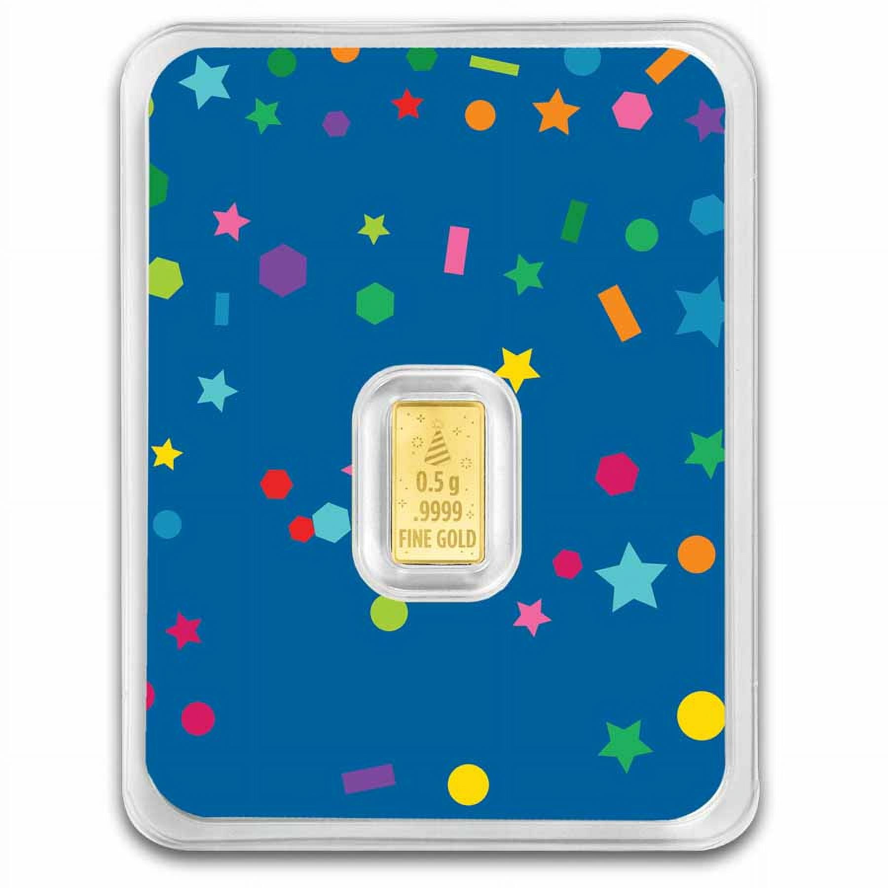 1/2 gram Gold Bar - Happy Birthday (Confetti Card TEP)