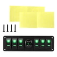 thumbnail image 1 of koolsoo 6 Gang Rocker Switch Panel Backlit Voltage Display for Vehicles UTV Rvs Green, 1 of 9