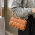 thumbnail image 3 of Bolso de cuero de PU para mujer, bolso con asa superior, informal marrón1 jinwen bolsos cruzados de mujer, 3 of 7