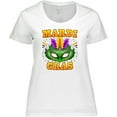 thumbnail image 3 of Inktastic Mardi Gras with Green Masquerade Mask Women's Plus Size T-Shirt, 3 of 5