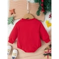 thumbnail image 3 of Gureui Baby Girls Boys Christmas Romper Red Long Sleeve Crew Neck Dinosaur Print Casual Romper, 3 of 9