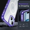 thumbnail image 6 of JETech Magnetic Case for iPhone 15 6.1-Inch Compatible with MagSafe Wireless Charging, Shockproof Phone Bumper Cover, Anti-Scratch Clear Back (Light Purple), 6 of 6