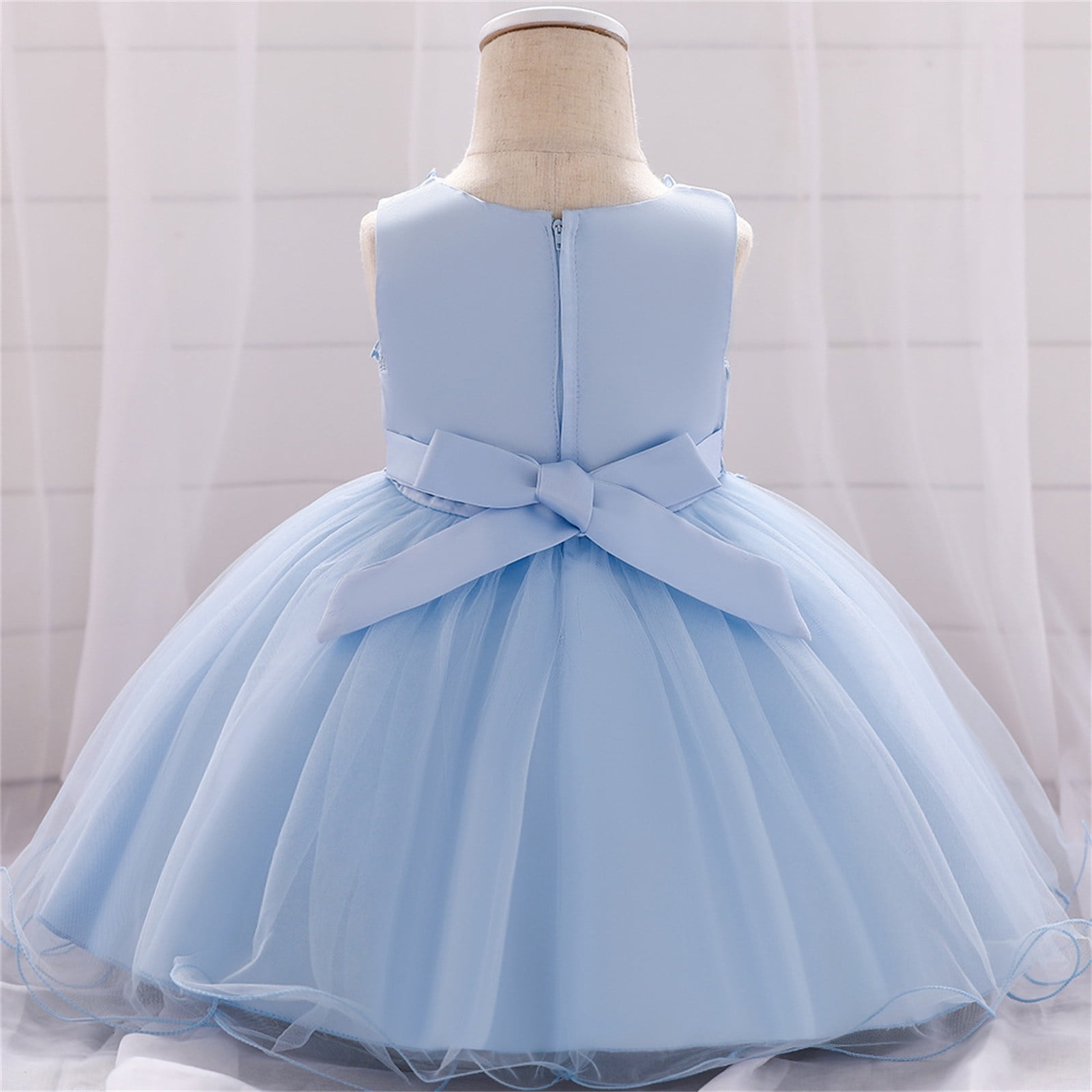 Baby girl sky blue dress 2025