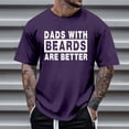 thumbnail image 2 of Bibifish Mens T-Shirts Loose Fit Crew Neck Block Letter Print Tshirts Casual Daily Short Sleeve Comfort Tee Tops, 2 of 4