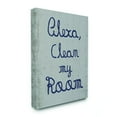 thumbnail image 2 of The Kids Room by Stupell Alexa Clean My Room Blue Grey Kids Funny Word Design Canvas Wall Art by Daphne Polselli, 2 of 5