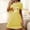 Yellow, variant on Nightgowns for Women Cotton Sleepshirts Short Sleeve Nightshirt Tshirt Night Gown Casual Sleepdress Comfy Nightdress, 3- Yellow, X-Large