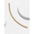 thumbnail image 5 of Morgan & Paige Fine Silver Plated Gold Tone XO Diamond Shape Diamond Accent Tennis Bracelet, 7.25", 5 of 5