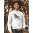 thumbnail image 2 of Lion Pencil Drawing Sweatshirt Men -Image by Shutterstock, Male x-Large, 2 of 4