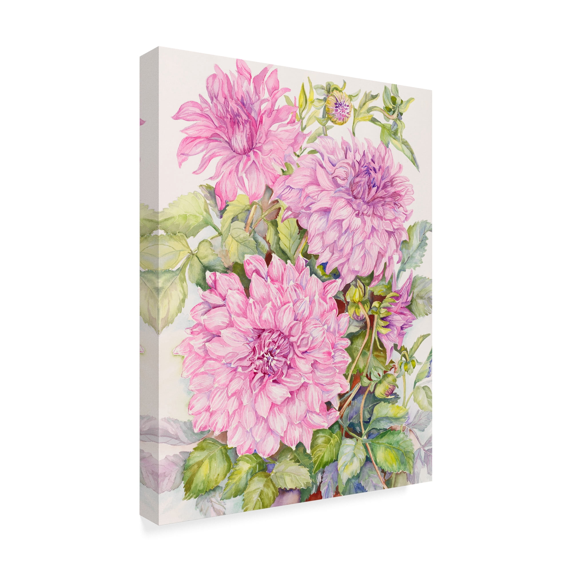 Trademark Fine Art 'Lavender Dahlias' Canvas Art by Joanne Porter