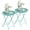 Green, variant on Folding TV Tray Table, Metal Round Side Table, Purple Dinner Table with Metal Frame, Modern Outdoor Tray Table for Living Room, Bedroom, Patio & Small Spaces, 2 Packs