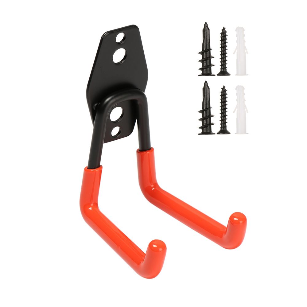 Bike Steel Utility Ladder Hanger Rack Garage Storage Hooks Wall Mounted