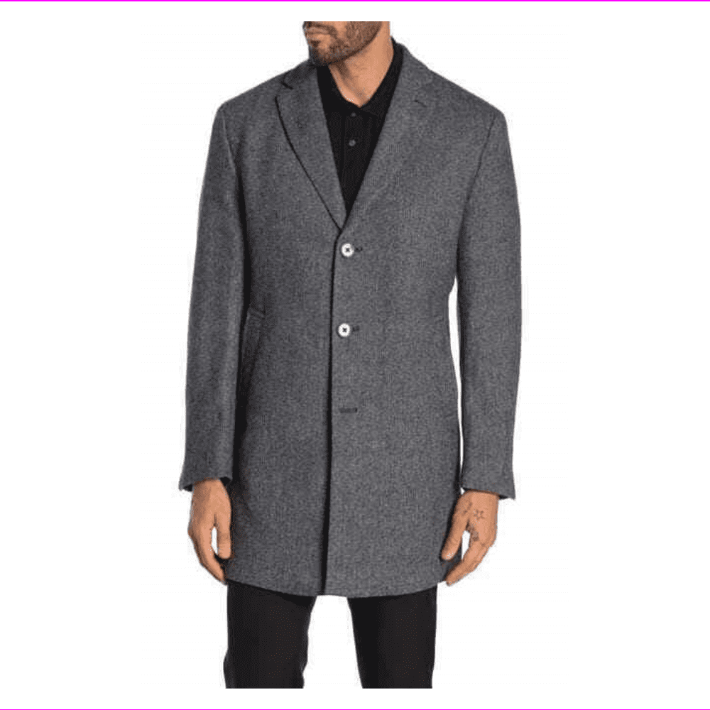 Calvin Klein Prosper Houndstooth Wool Blend Coat,BLACK/WHITE HERRIN,Sz ...