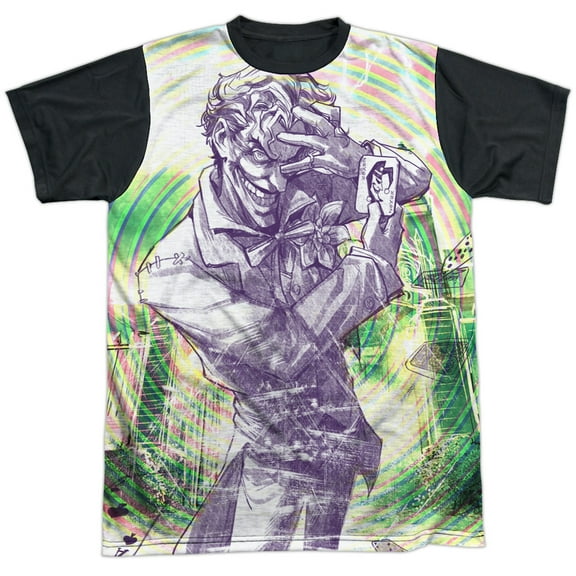 Batman - Mad Mad Swirl - Short Sleeve Black Back Shirt - XXX-Large