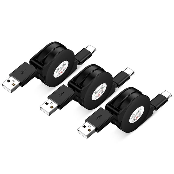 3Pack Car Carplay Cable Fast Charging 3.3FT Retractable USB Type C Android Charger Cord for iPhone 17 16 15,Samsung Galaxy A17/A16/A15/S26 Ultra/S25FE/S24/A35/Z Fold8/A54,Pixel 10Pro 9a,Moto Edge 202