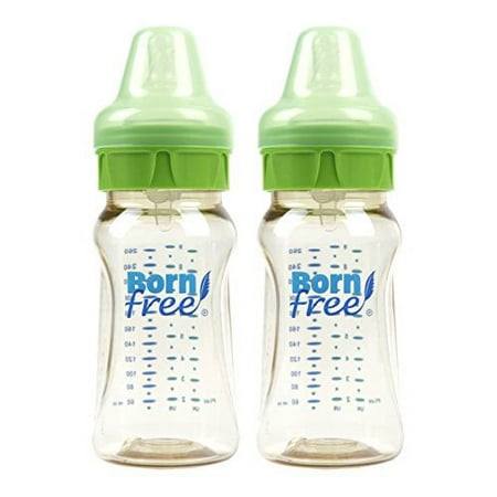 Born Free - Wide Neck 9-oz Bottle, Twin-Pack, BPA Free