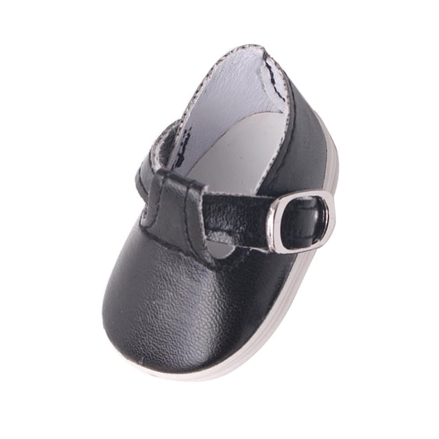 Hebillas de cuero PU populares para accesorios de muñeca mell-chan de 14,5" Negro