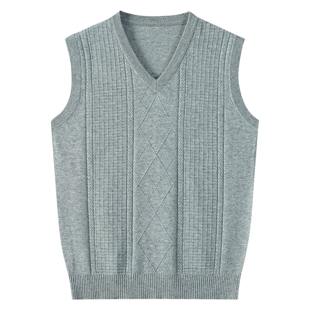 Styesk Débardeurs Homme Homme Couleur Unie Tricot Col Rond Couvre-Chef Chandail Élastique