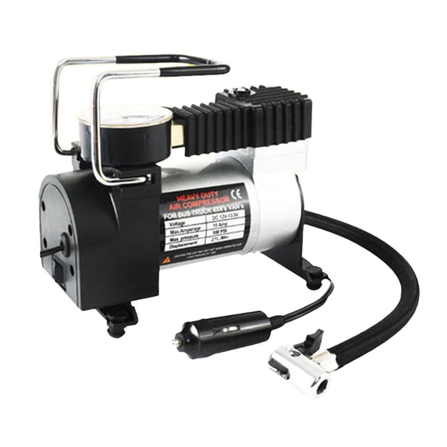Bomba de neumáticos de 12 V un cilindro, 140 PSI 35 l/min, compacta portátil de resistencia, inflador de neumáticos, bomba de Zulema Bomba de compresor de aire