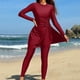 thumbnail image 1 of Trajes de baño de una pieza para mujer Trajes de surf de manga larga para mujer Trajes de buceo cortos con almohadillas para el pecho y sin soportes de acero Trajes de baño conservadores Traje de baño, 1 of 7
