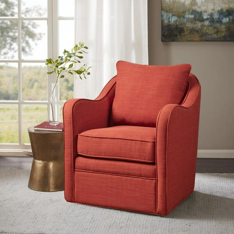 Madison Park Transitional Brianne Brianne Swivel Chair with Orange MP103 1144 Walmart