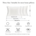 thumbnail image 5 of 100% Mulberry Silk Pillowcase for Hair and Skin, 2 Pack Natural Silk Pillowcase Both Sides 16 momme Premium Grade 6A Silk, Soft Breathable Smooth Silk Pillow Cover - King, White, 5 of 5