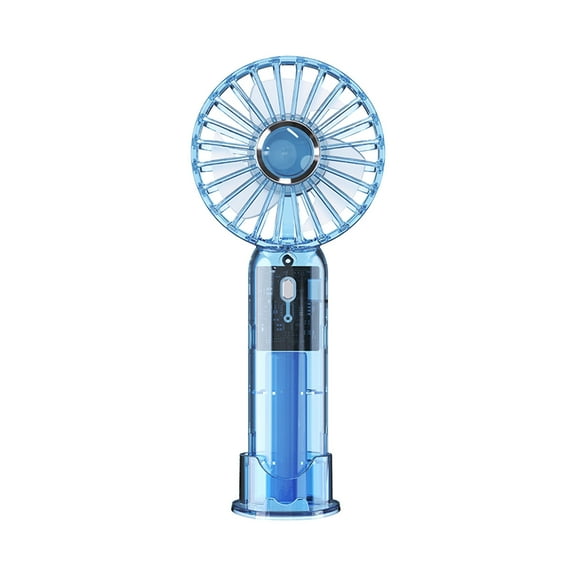 ChicYu Handheld Fan 3 Speed Rechargeable USB Portable Mini Fan Transparent Adjustable Airflow for Women Indoor Outdoor Travel Blue